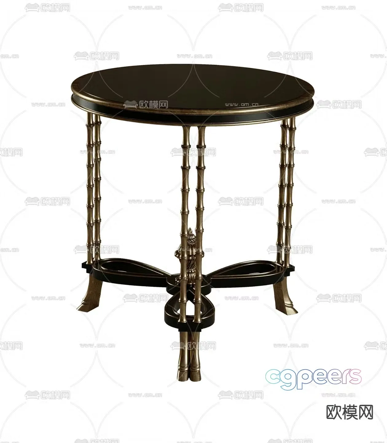 American side table corner table round table 3d model