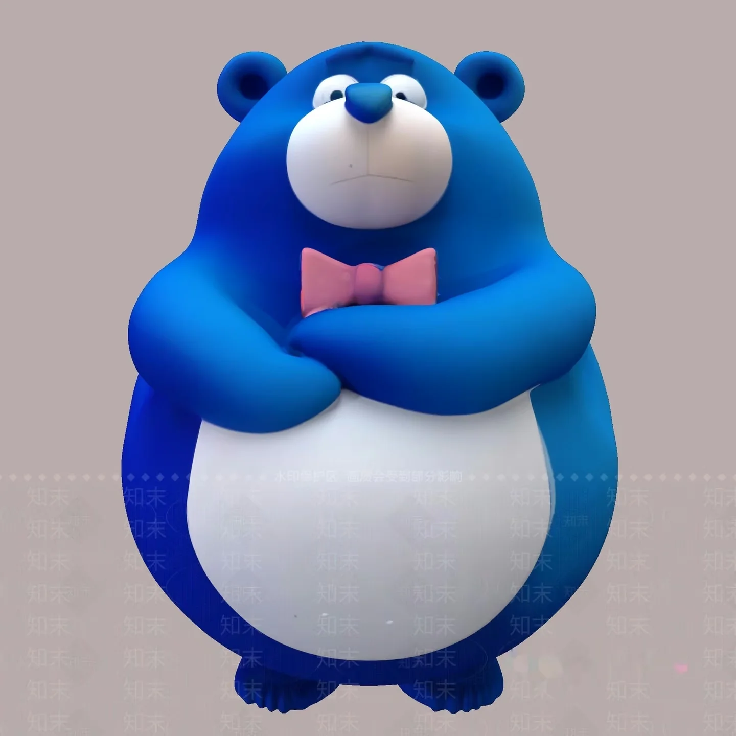 A Blue Cartoon Bear 3D Model – 19564 – VRAY Render