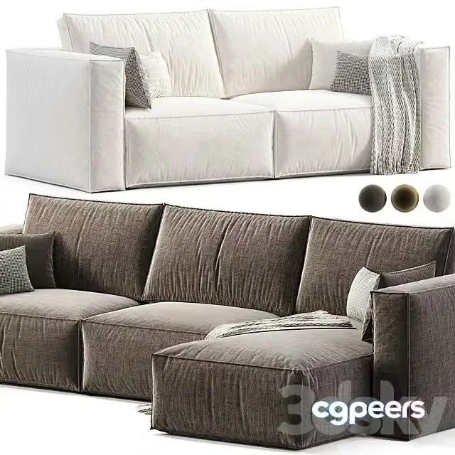 3ds Max Free – Modular Sofa Ebi Happy