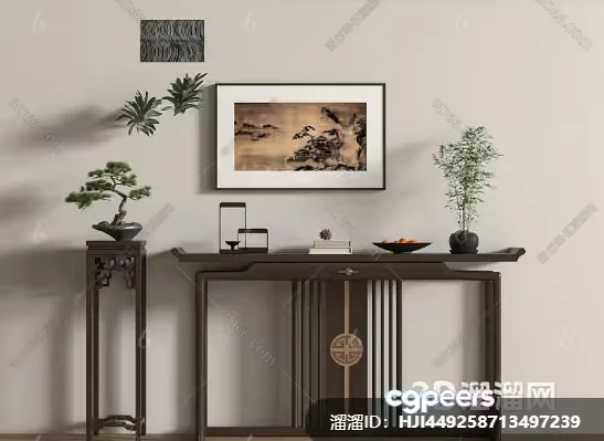 A Minimalist Console Table 3D Model – 7420 – VRAY Render