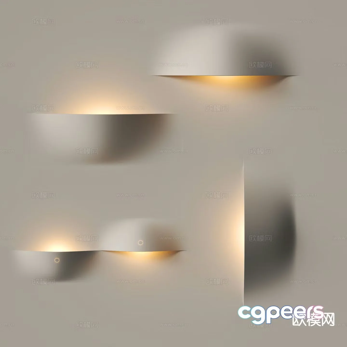 Modern wall lamp plaster lamp 3d model