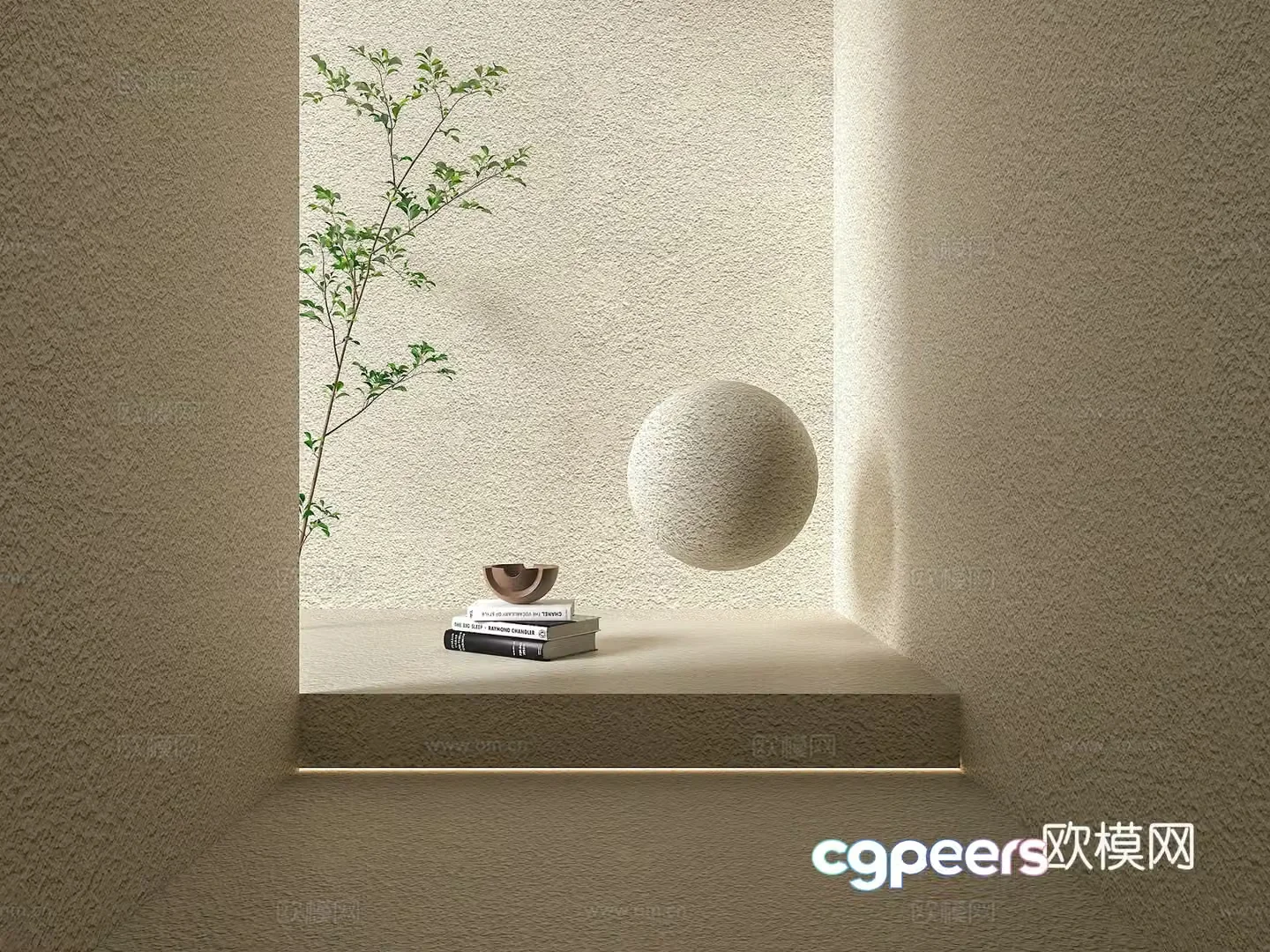 Texture paint Art paint Diatom mud wall Modern microcement Beige paint Cream style paint 3D model