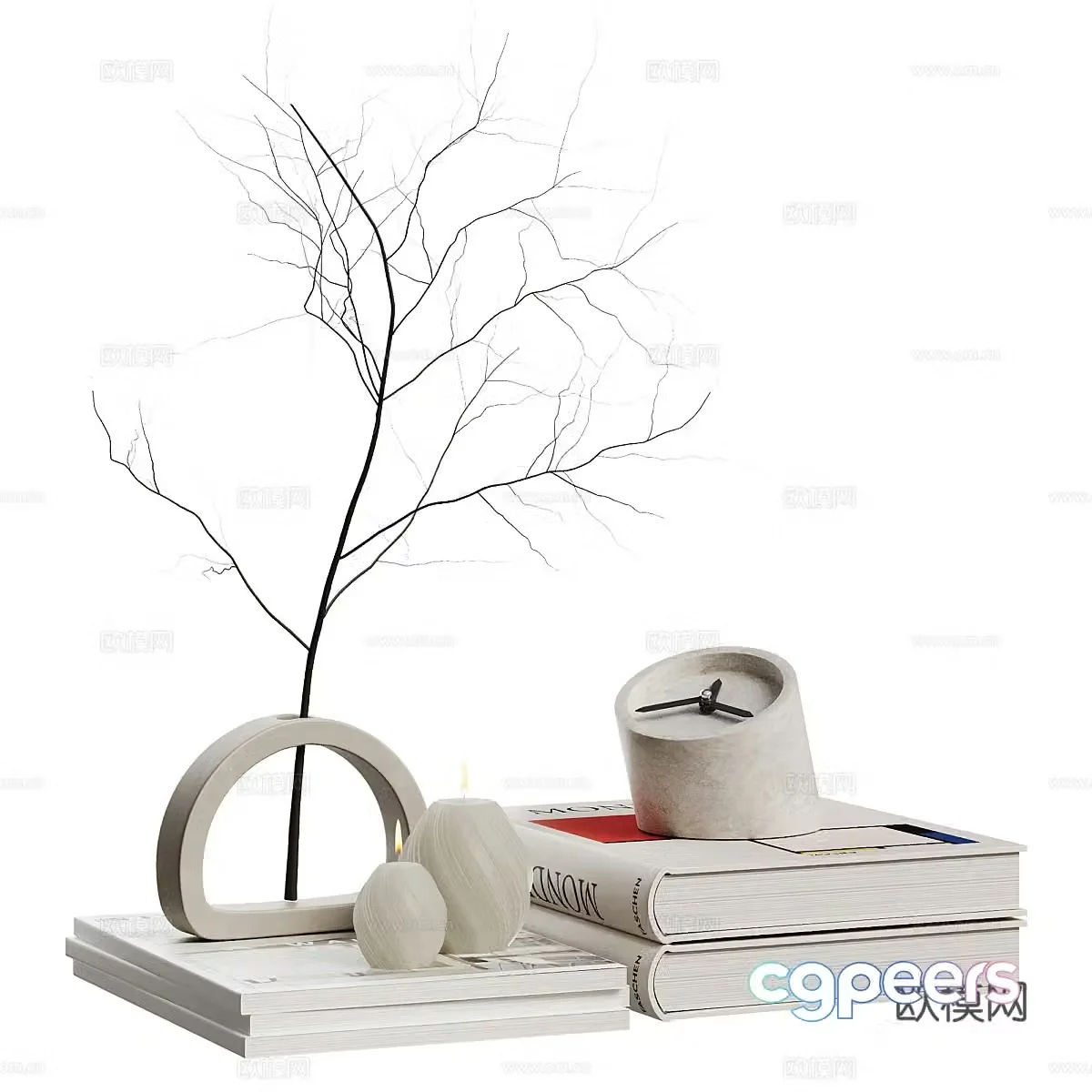 Modern jewelry ornaments 3d model