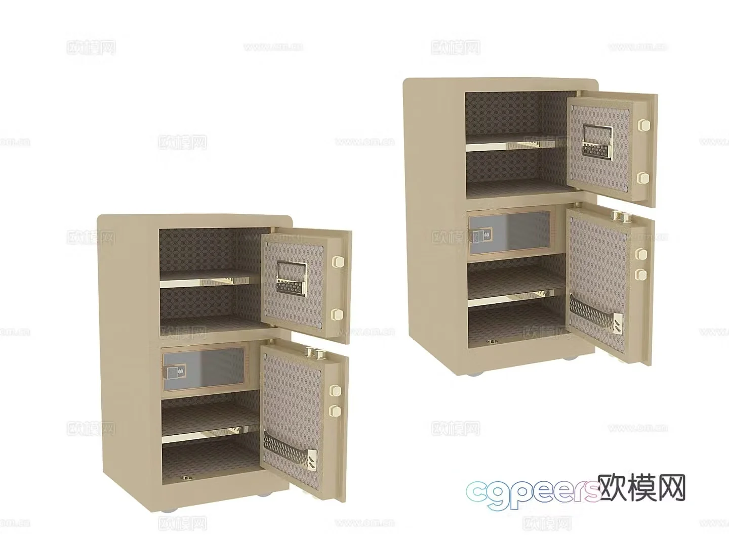 Office supplies safe 3d model