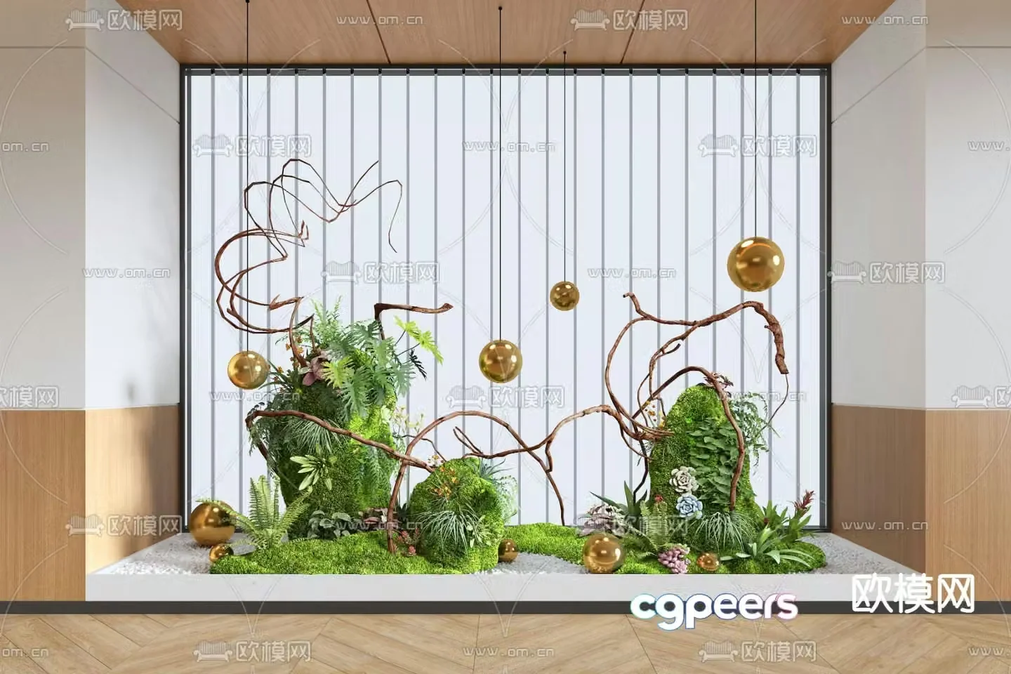 Indoor landscape landscaping landscape sketch 3d model