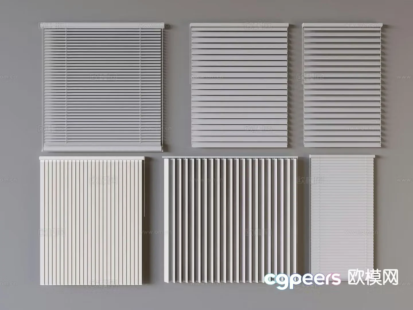 Venetian blinds roller blinds lifting curtains curtain 3d model