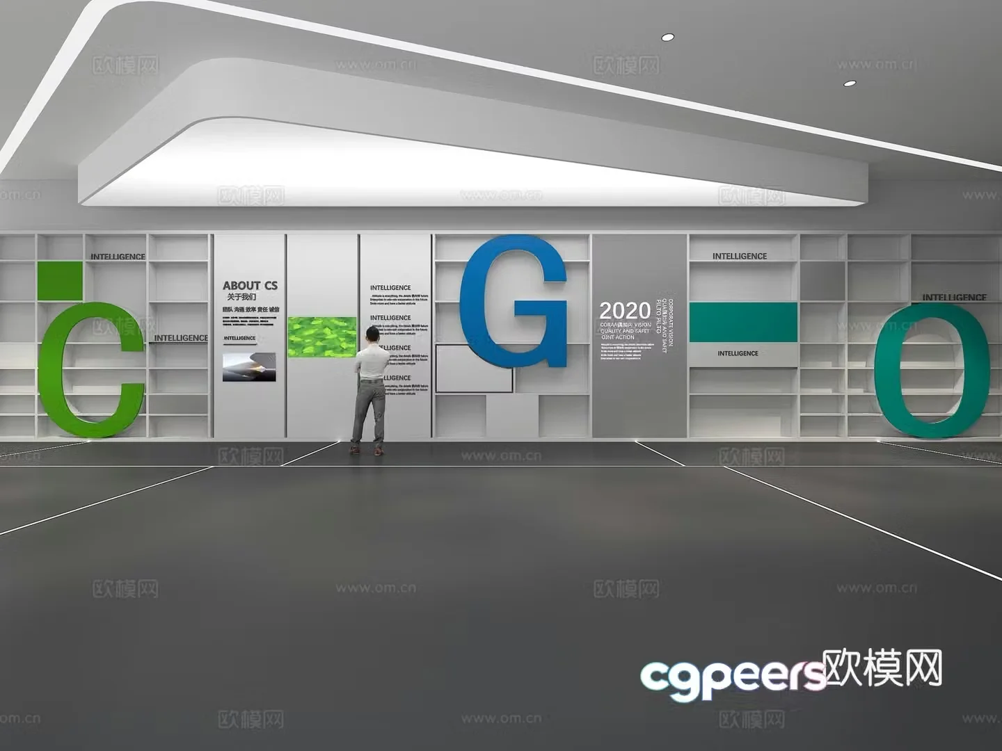 Cultural wall Corporate culture wall Display wall Classroom Exhibition hall Campus culture Corridor 3D model