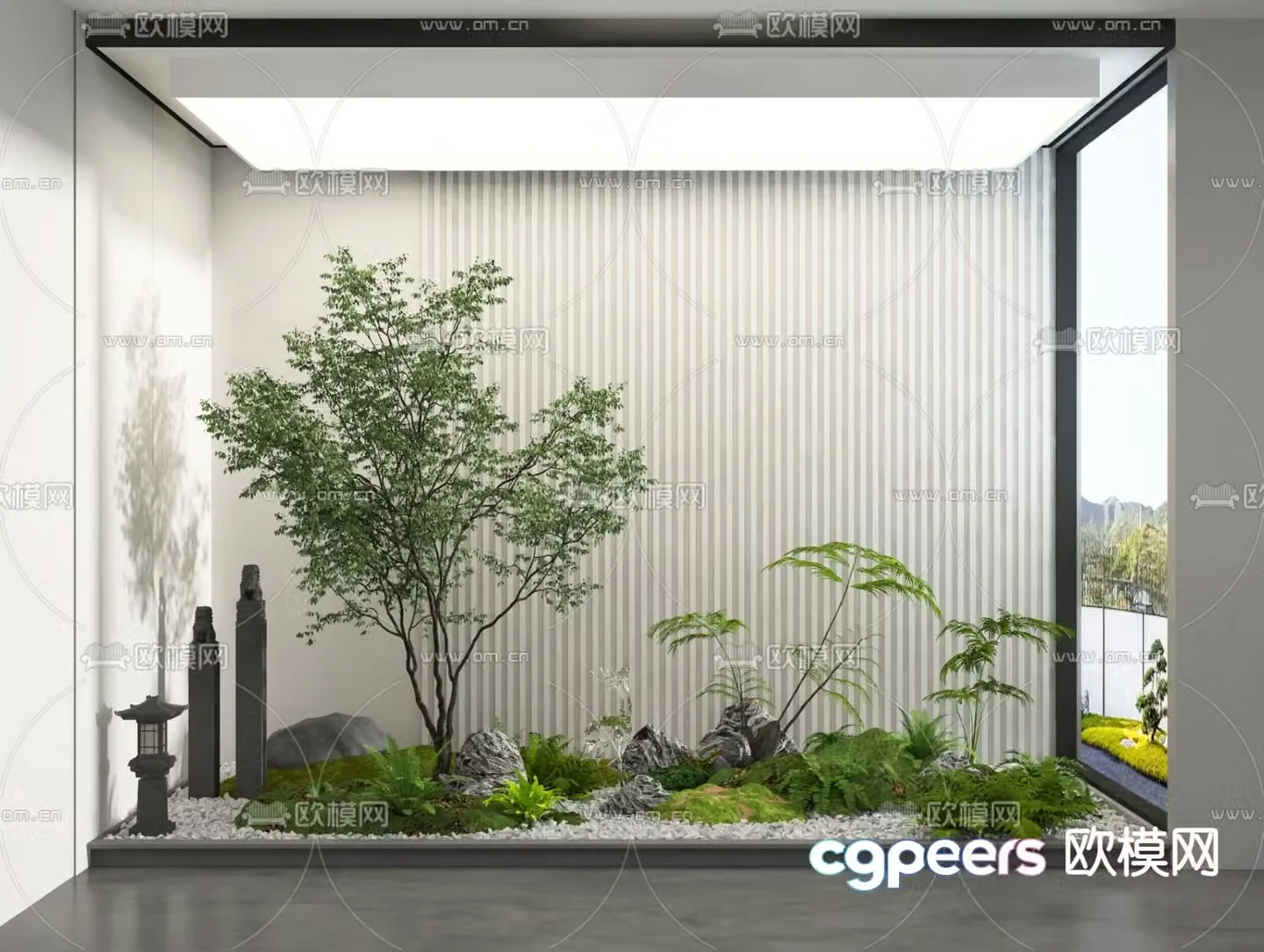 Plant pile landscape sketch 3d model
