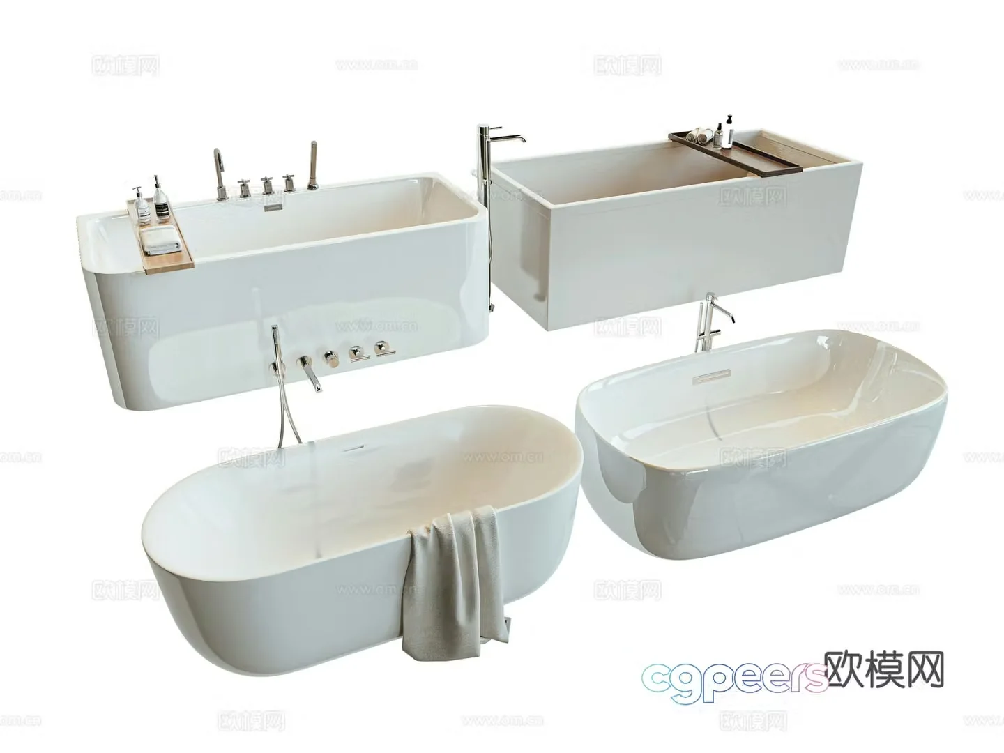 Modern bathtub 3d model
