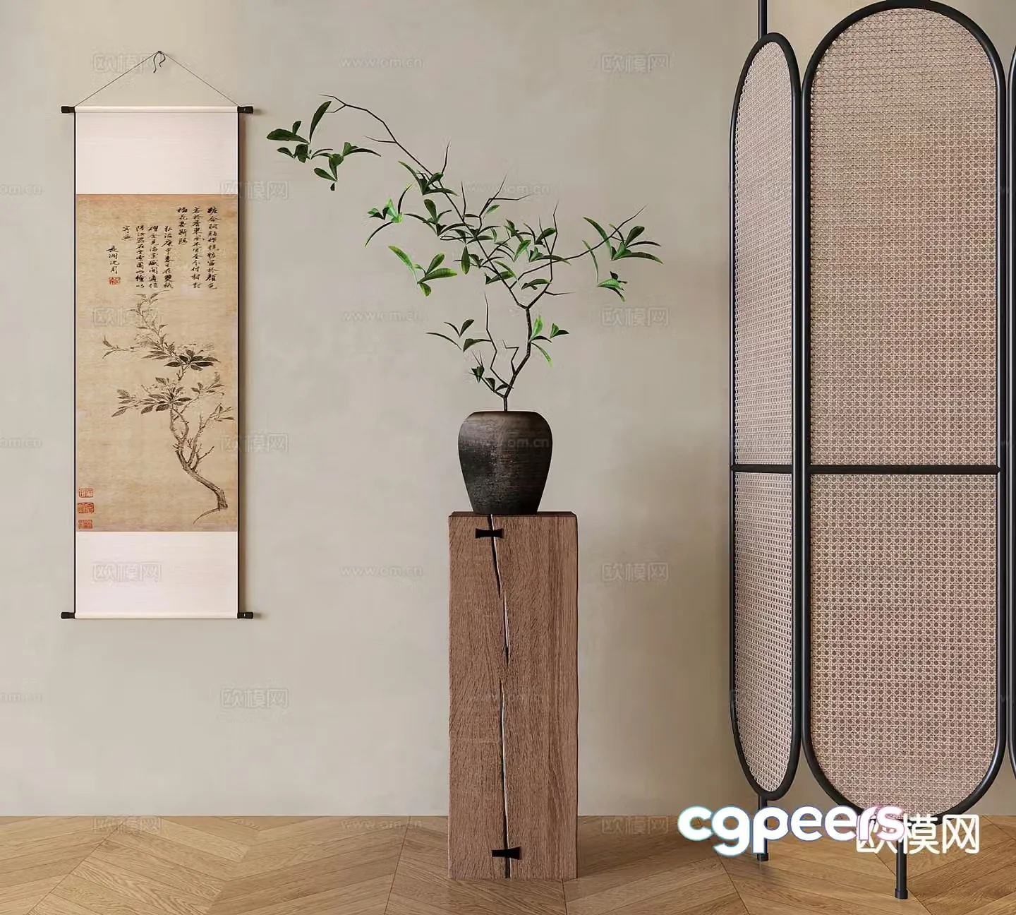 Zen ceramic vase 3D model