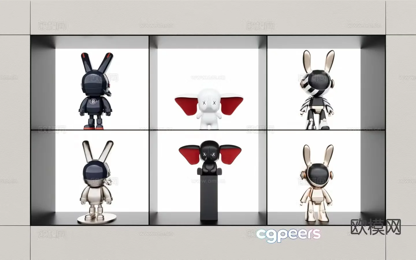 Doll trendy toys Astronaut Rabbit trendy toys 3D model