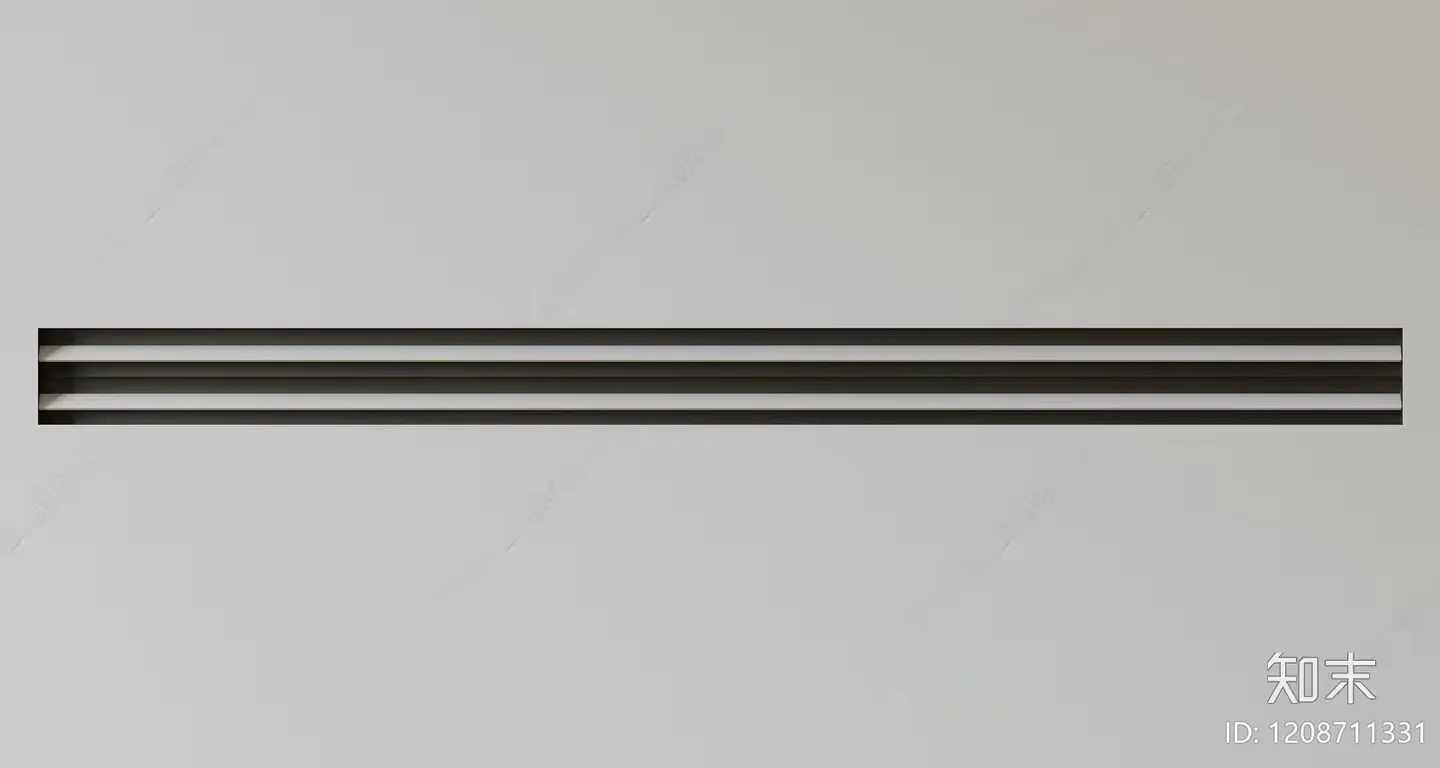 A Long Black Horizontal Bar 3D Model – 16415 – VRAY Render