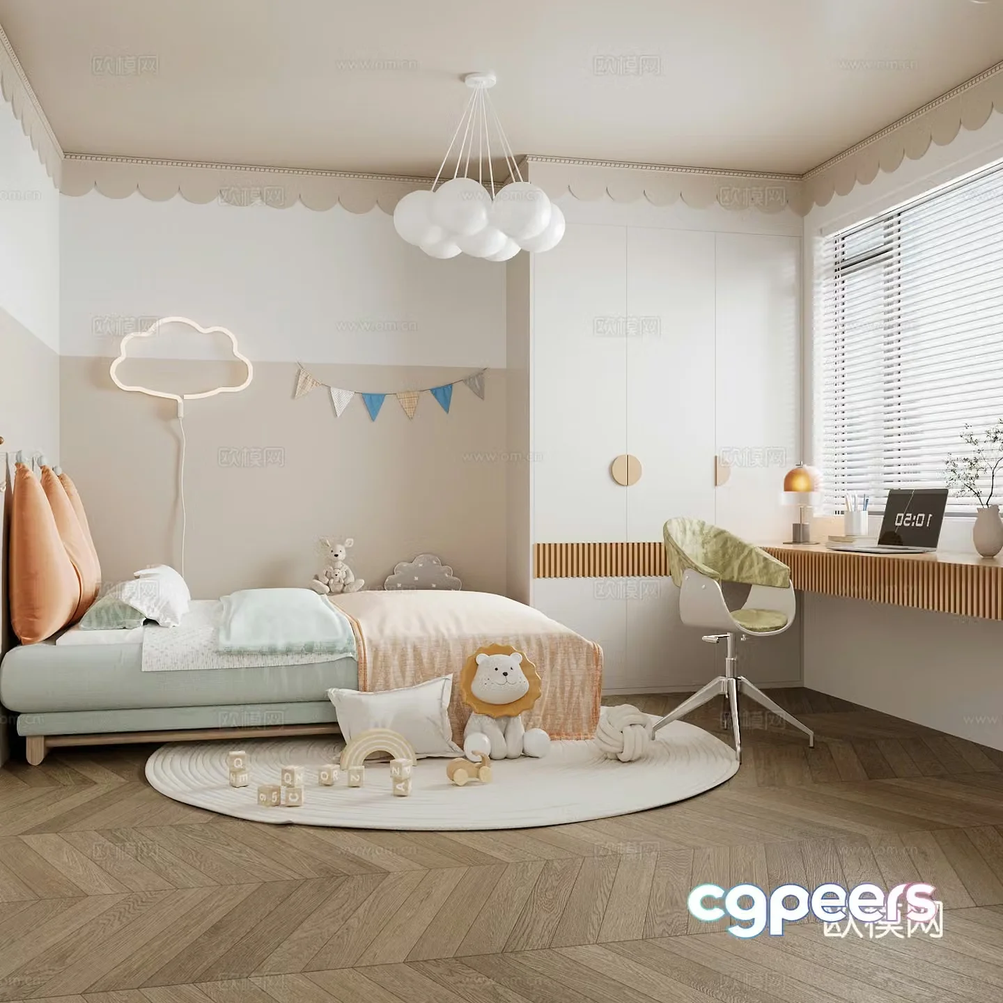 Modern children’s room children’s room 3d model