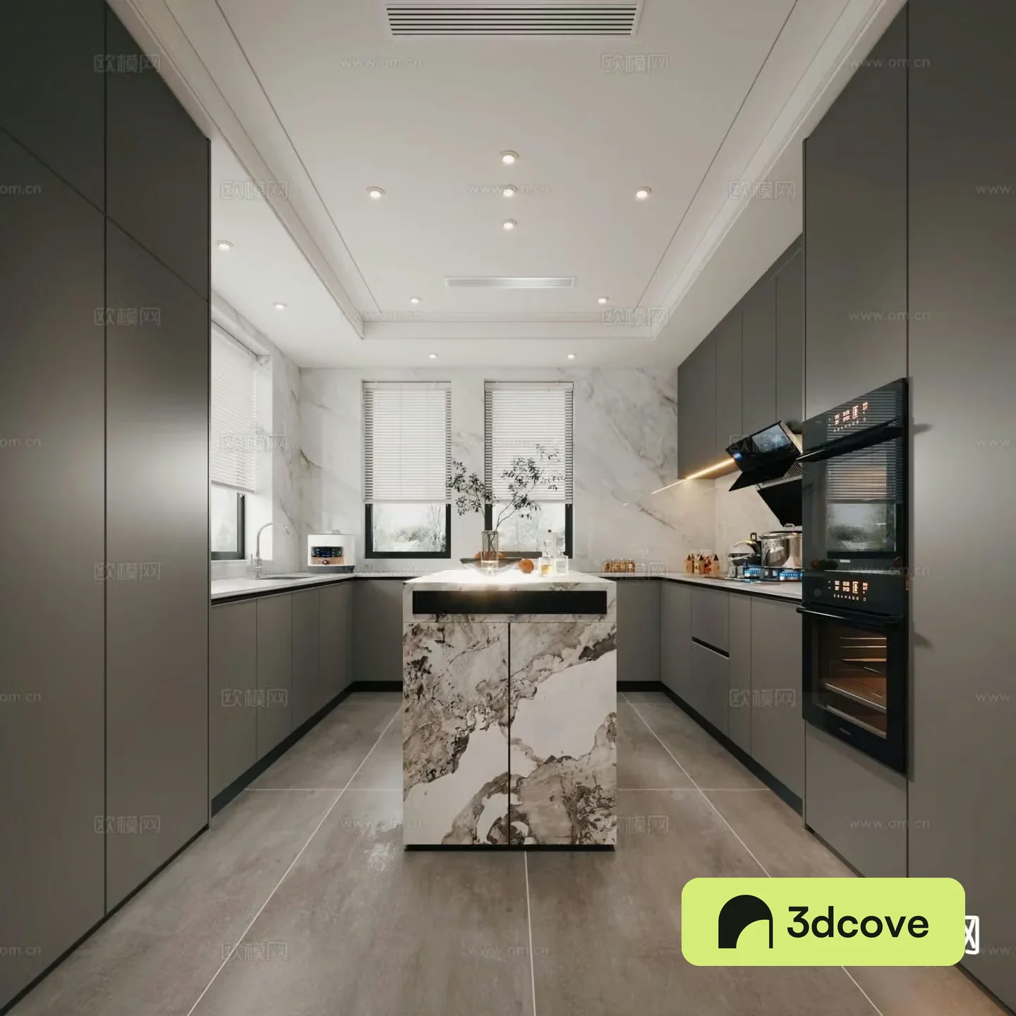 Modern island kitchen