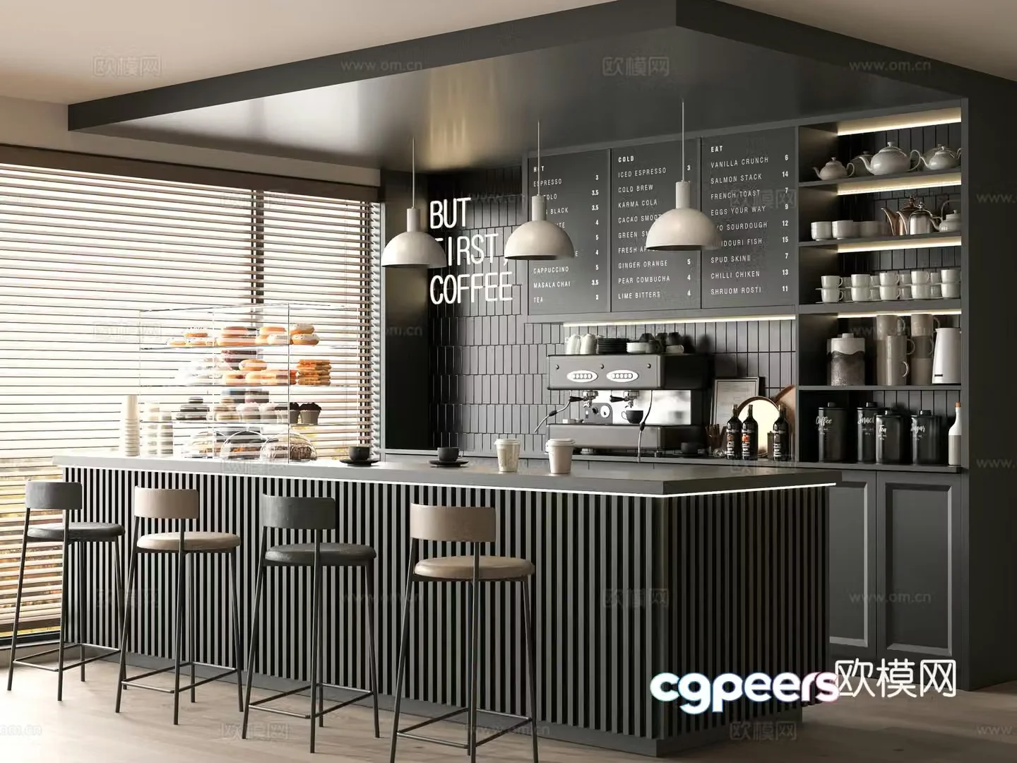 Modern cafe 3d model