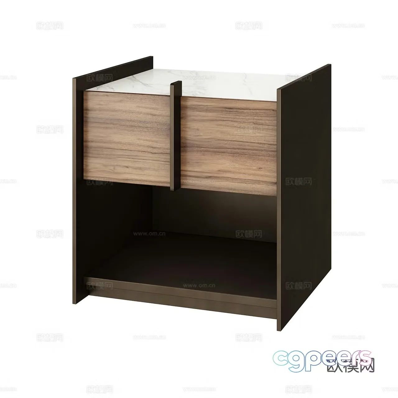 Bonaldo Minimalist Bedside Table Retro Bedside Table Marble Bedside Table Chest of Drawer 3D Model