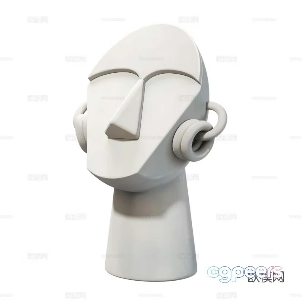 Modern abstract figure statue 3d model