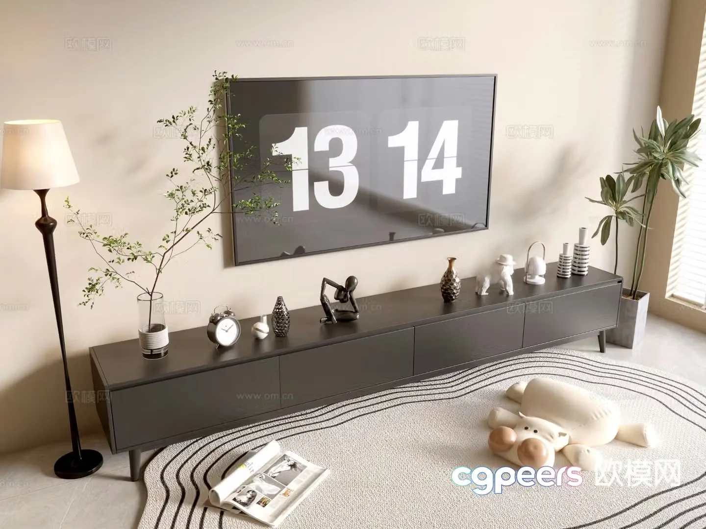 Modern TV cabinet 3d model