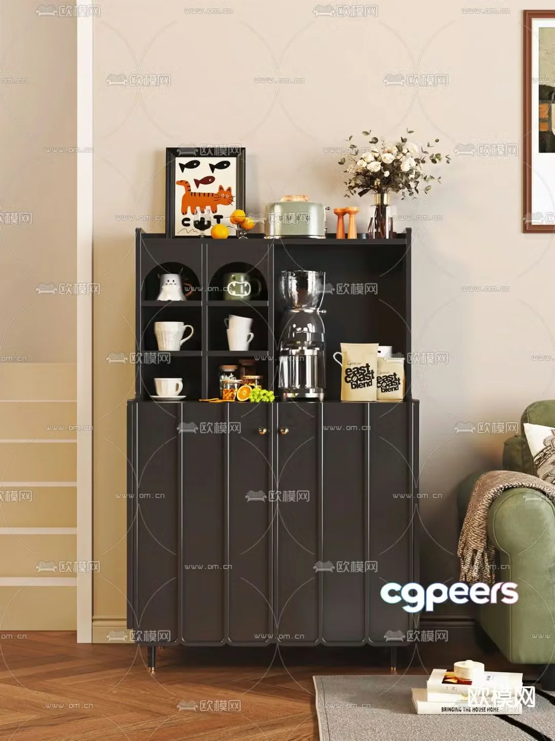 French sideboard 3d model