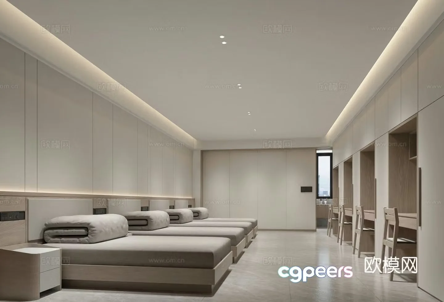 Modern employee dormitory school dormitory 3d model