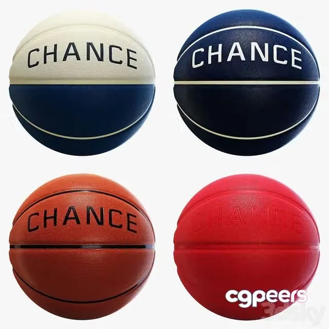 3ds Max Free – Set of chanse basketballs