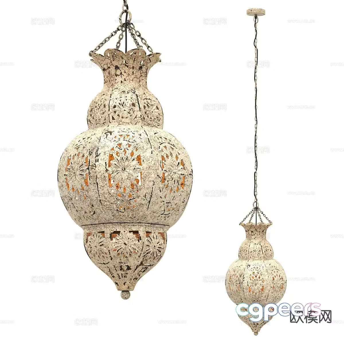 Southeast Asian chandelier hollow chandelier 3d model