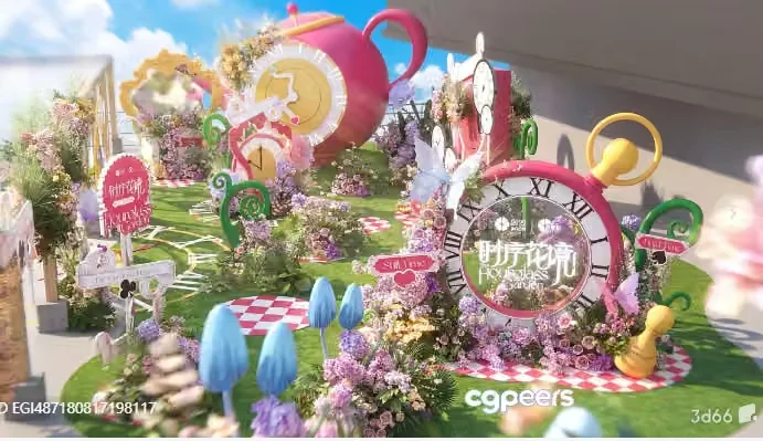Decorative Wonderland Scene 3D Model – 6051 – VRAY Render