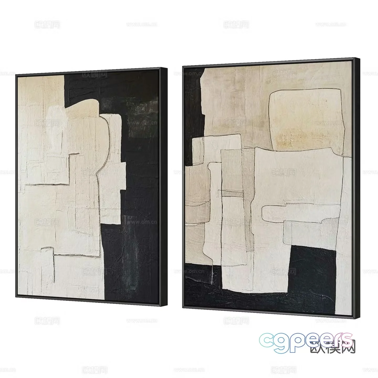 3D model of hanging painting