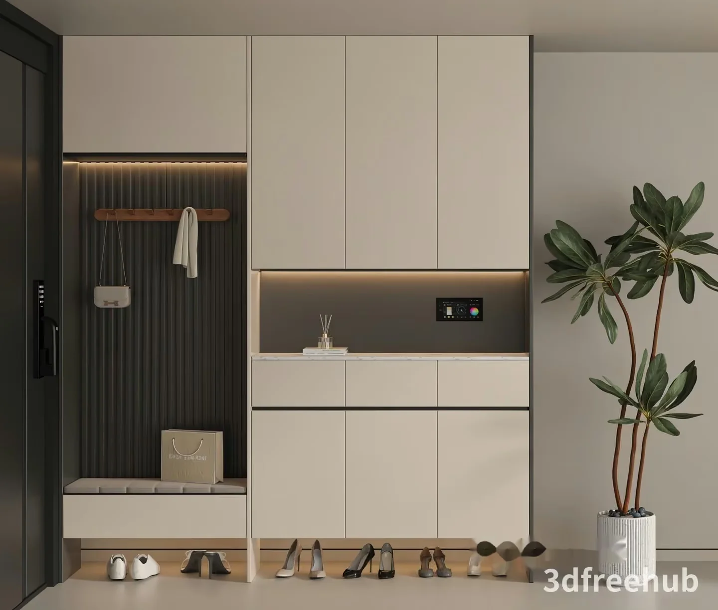 Modern Entryway Design 3D Model – 20141 – VRAY Render