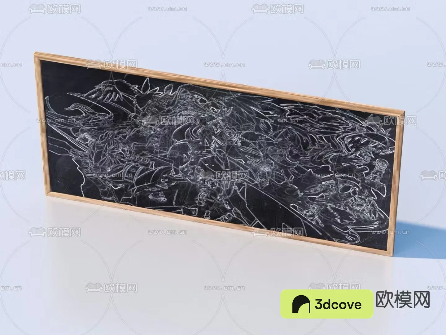 Modern blackboard chalk drawing
