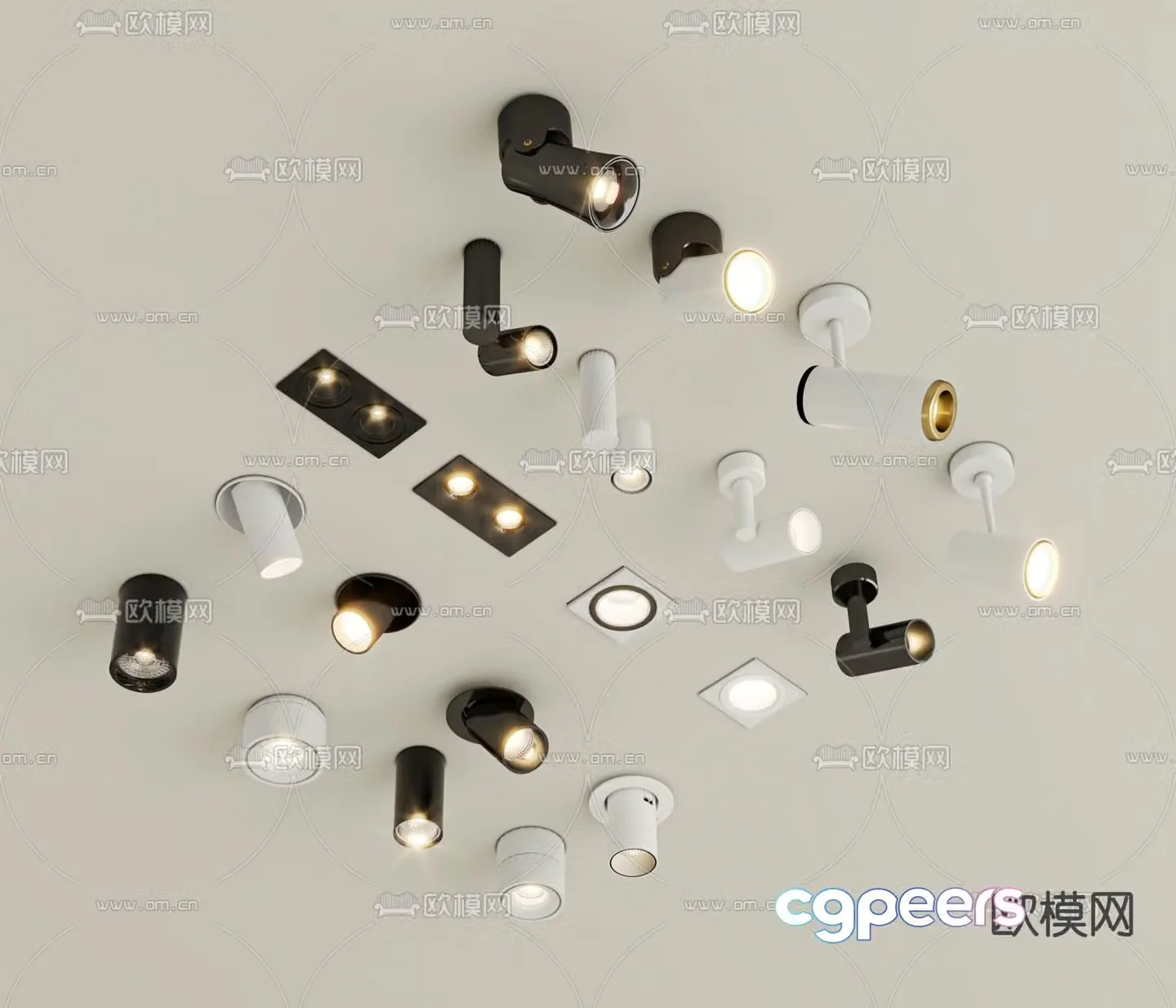 Modern downlight spotlight 3d model