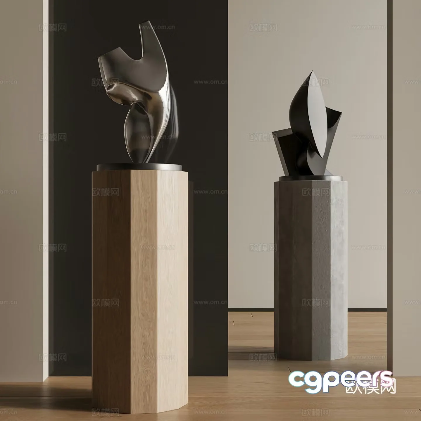 Modern sculpture ornaments 3d model