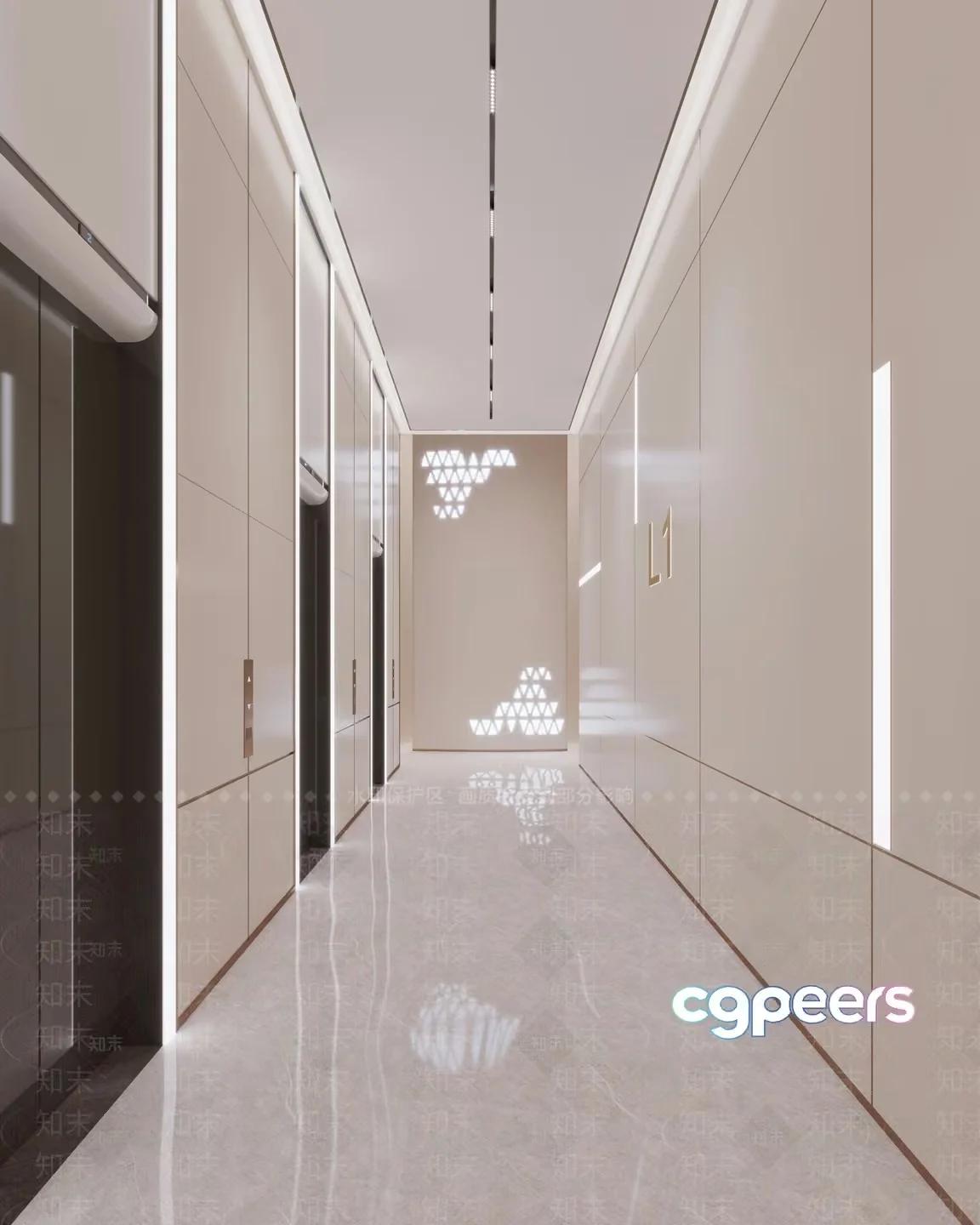Modern Hallway 3D Model – 23194 – VRAY Render