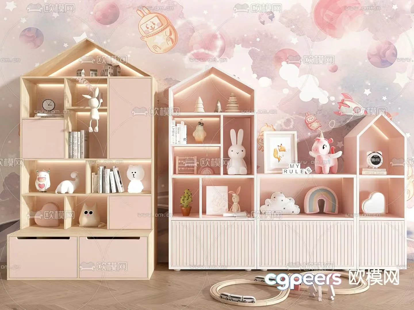 Children’s cabinet toy cabinet 3d model