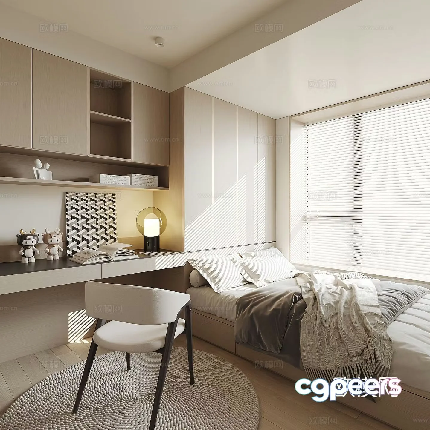 3d model of tatami bedroom and second bedroom
