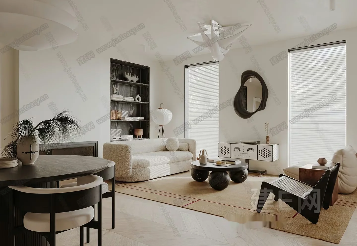 Modern Living Room 3D Model – 17972 – VRAY Render