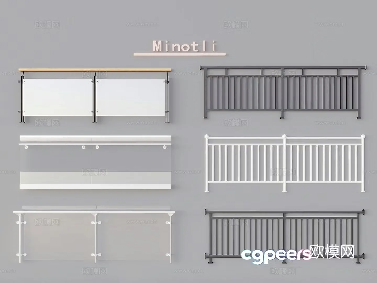 Railing Glass Railing 3d Model