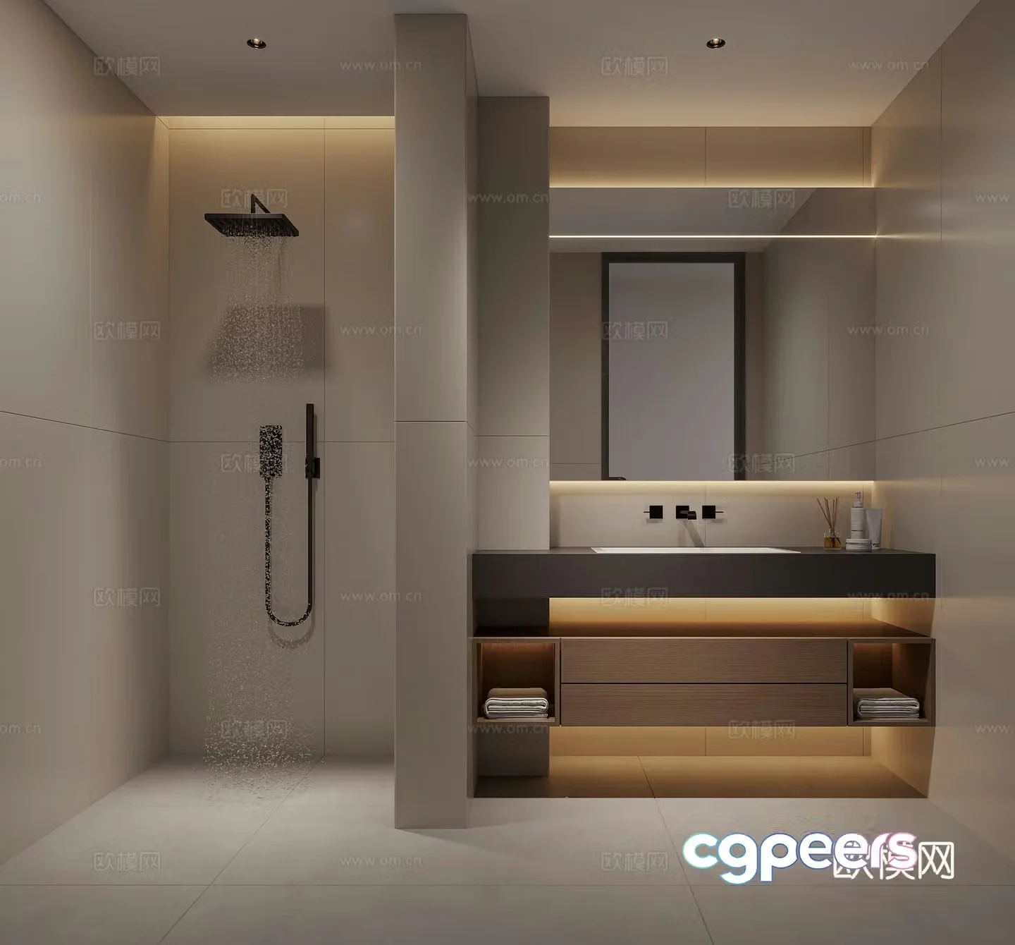 Modern bathroom bathroom 3d model