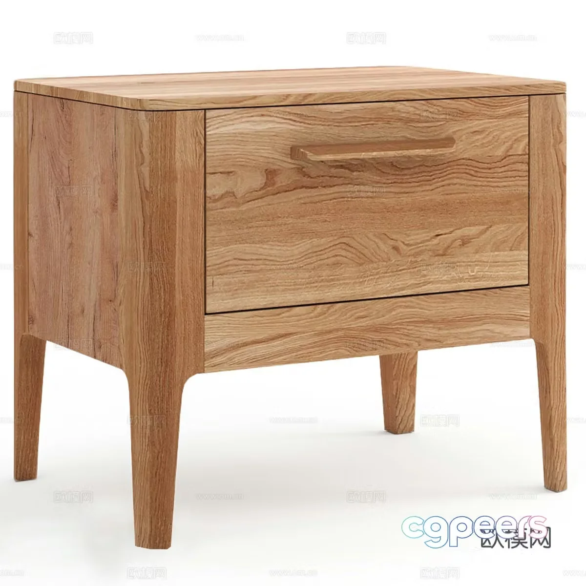 Bedside table chest of drawers side cabinet 3d model