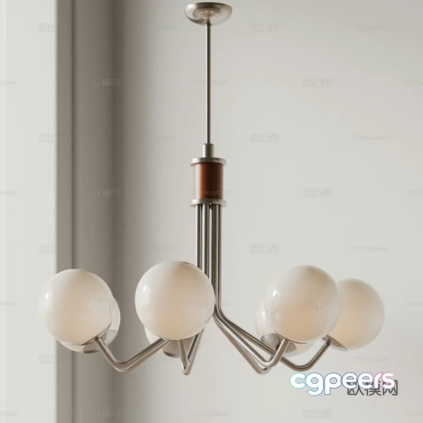 Medium style chandeliers combination French chandeliers retro chandeliers living room chandeliers glass chandeliers 3D model