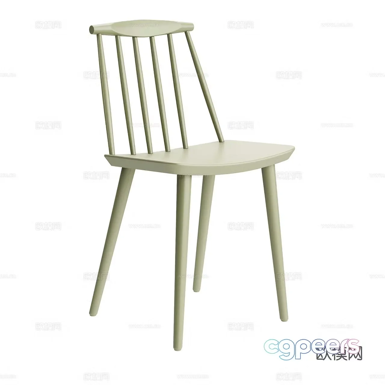 Hay J77 Classic Single Chair Nordic Dining Chair Dining Chair Plastic Chair Oak Chair 3D Model