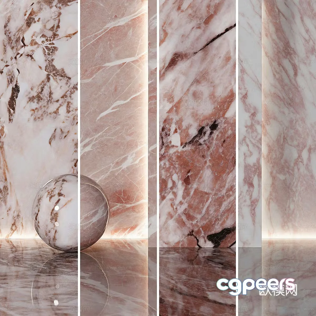 Marble rock slab 3d model