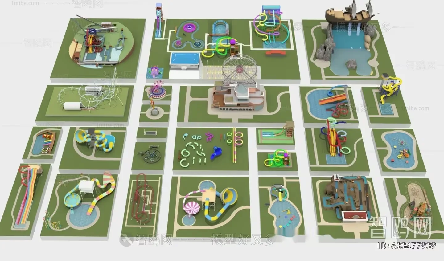 A 3D Model Of A Park 3D Model – 4642 – VRAY Render