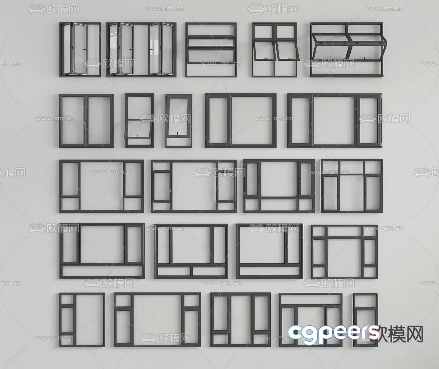 Window Casement window Sliding window Floor-to-ceiling window 3D model