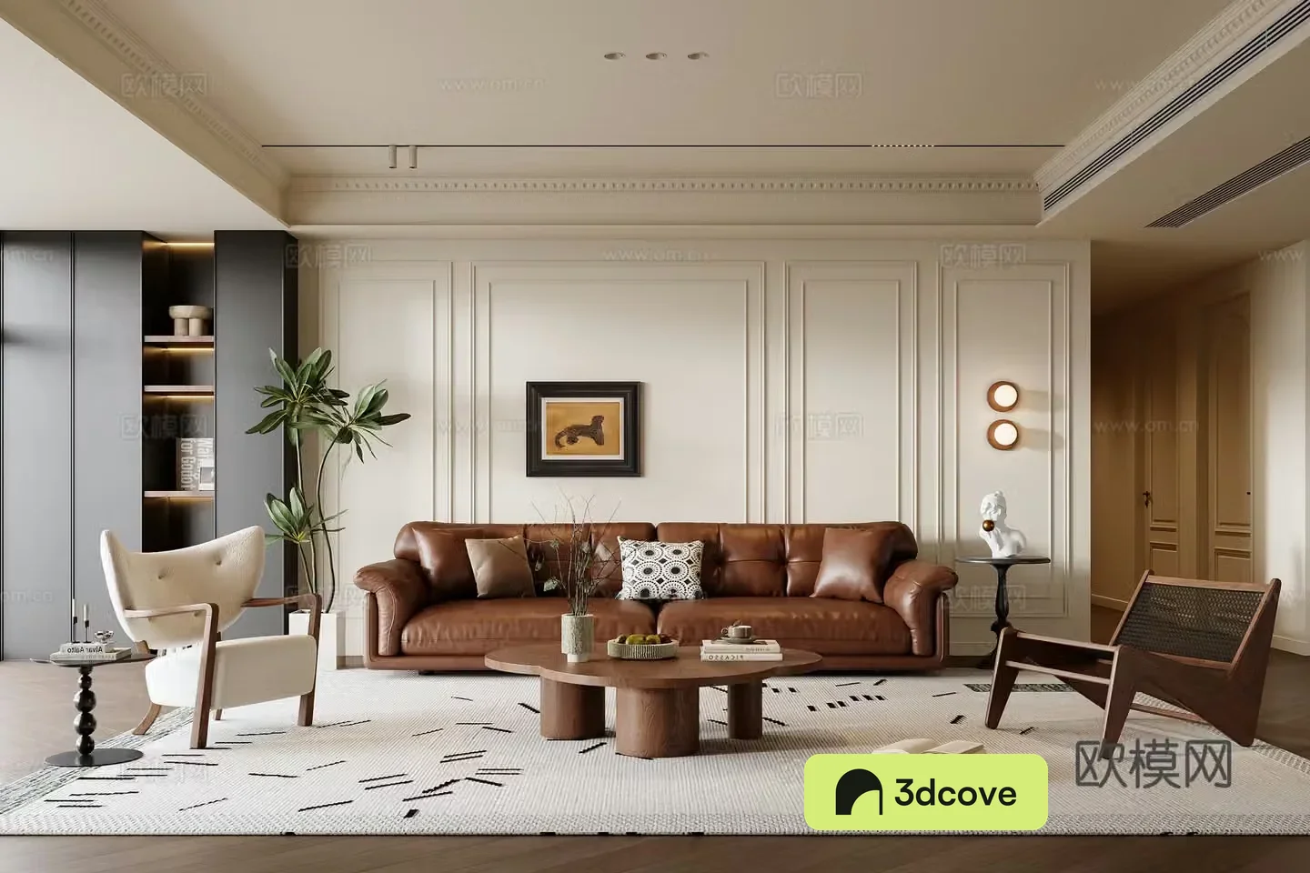 French retro living room
