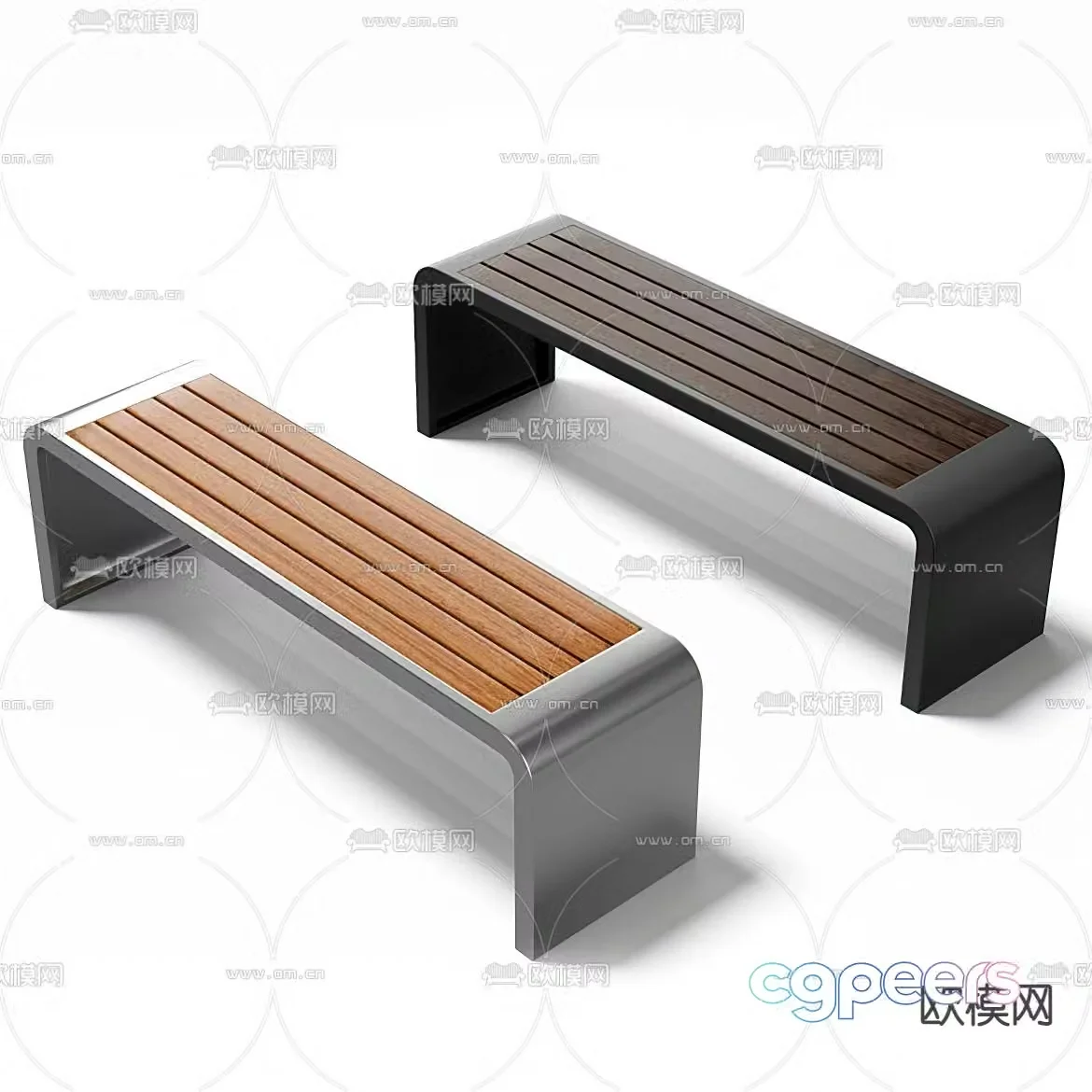 outdoor chair bench 3d model