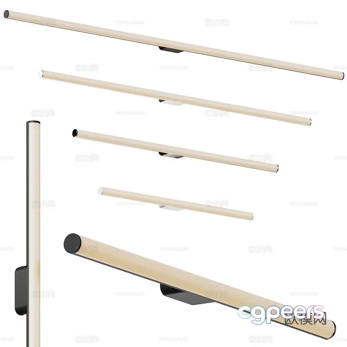 Modern Italian minimalist long wall lamp mural lamp 3d model