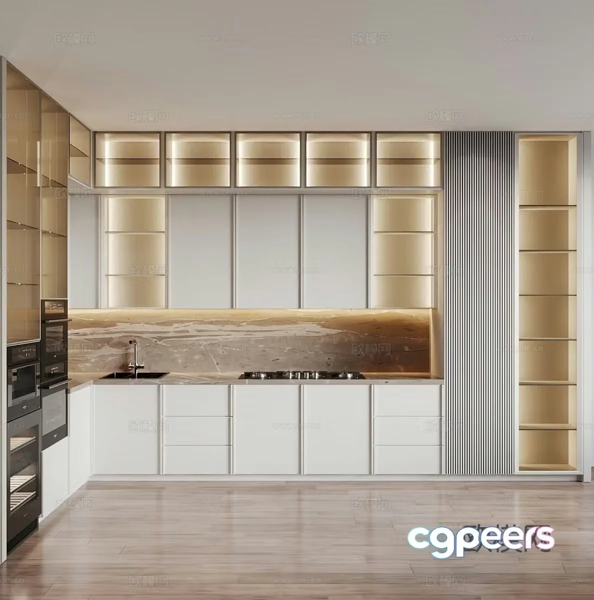 Modern corner cabinet 3d model