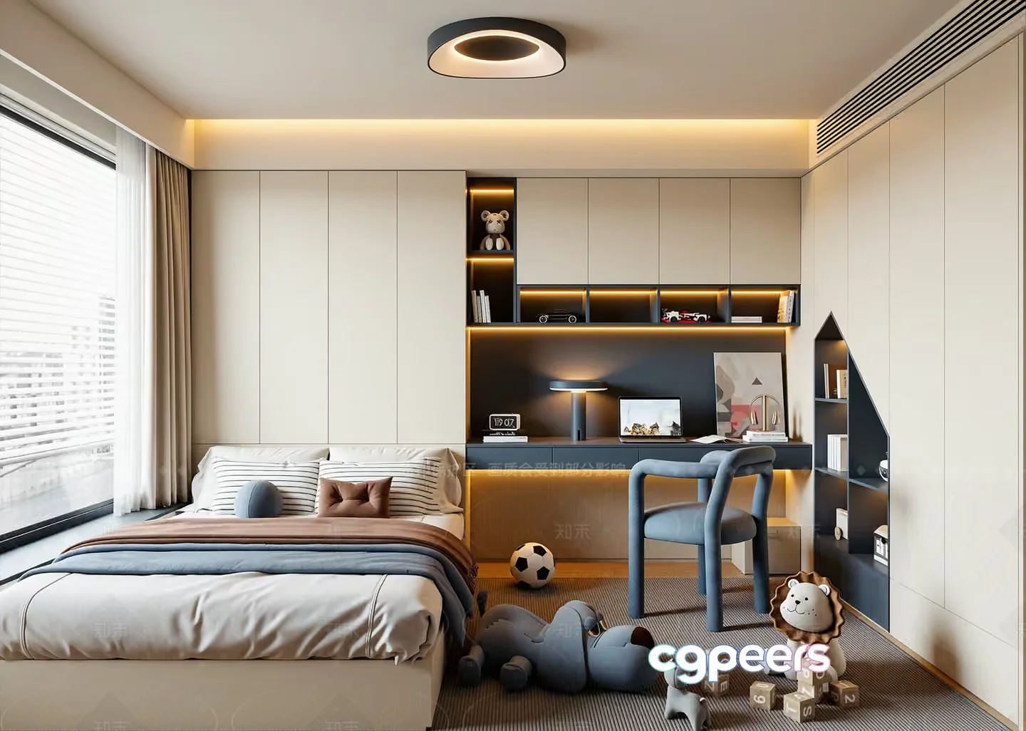 Modern Children’S Bedroom 3D Model – 22197 – VRAY Render