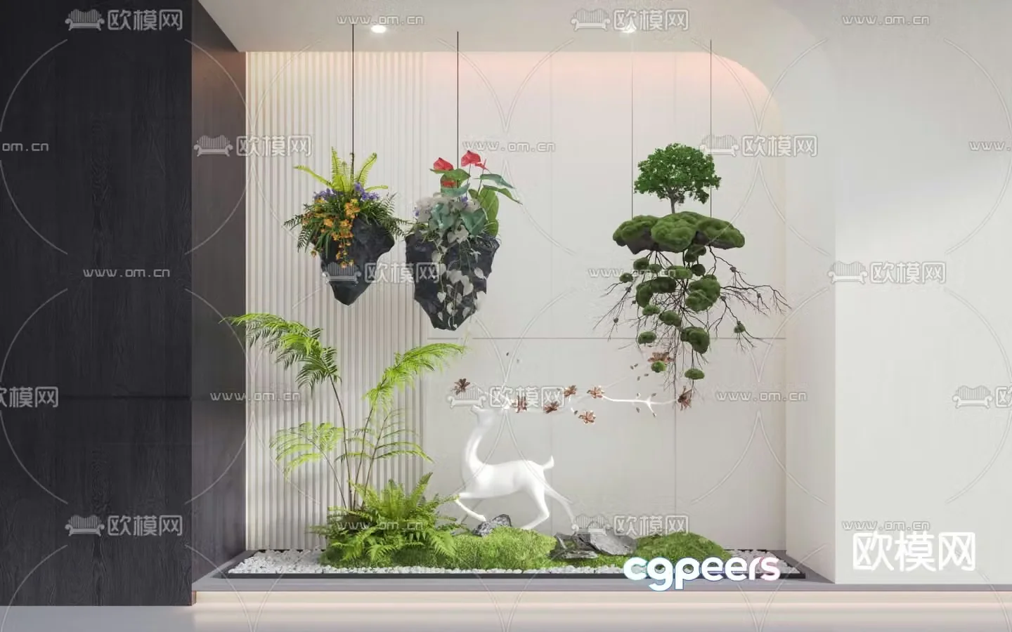Entrance entrance landscape indoor landscape 3D model